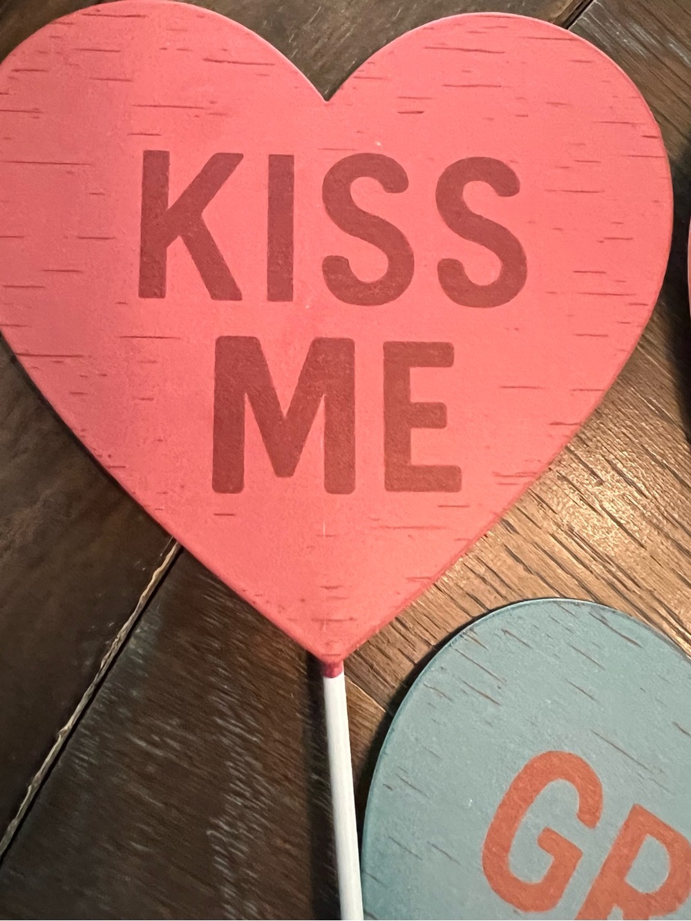Multicolored Heart Picks Accent - FOR EVER Table/Garden Pick sets of 6 - Picture 8 of 10